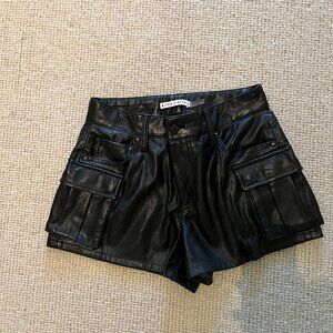 Alice + Olivia Black Cargo Shorts